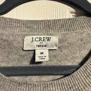 J. Crew Women’s Classic Teddie Grey Crewneck Sweater